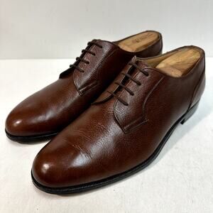 EXCELLENT Bally Romeo Derby Scotch Grain Brown Made in Italy 10 EEE